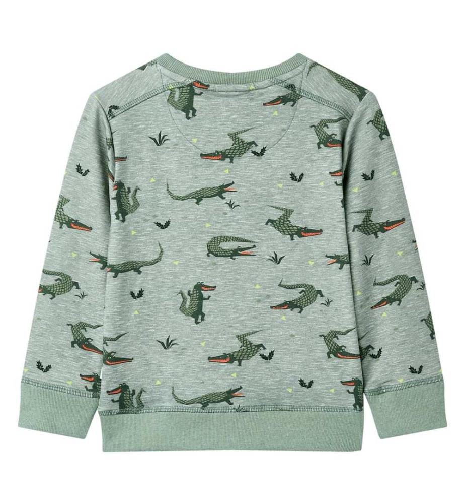 Kinder-Sweatshirt Hellkhaki Melange 116