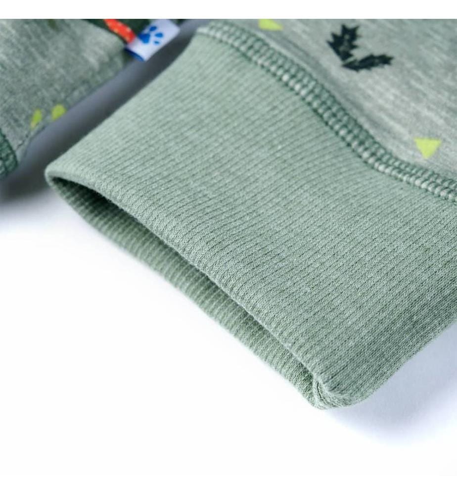 Kinder-Sweatshirt Hellkhaki Melange 116