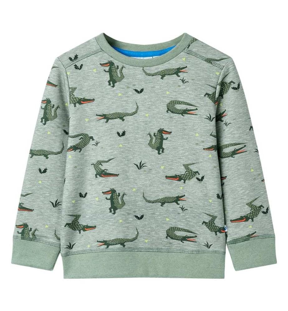 Kinder-Sweatshirt Hellkhaki Melange 140