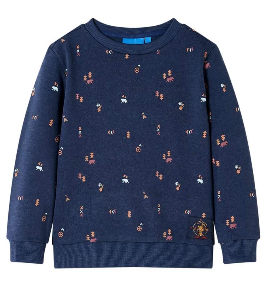 Kinder-Sweatshirt Marineblau Melange 104