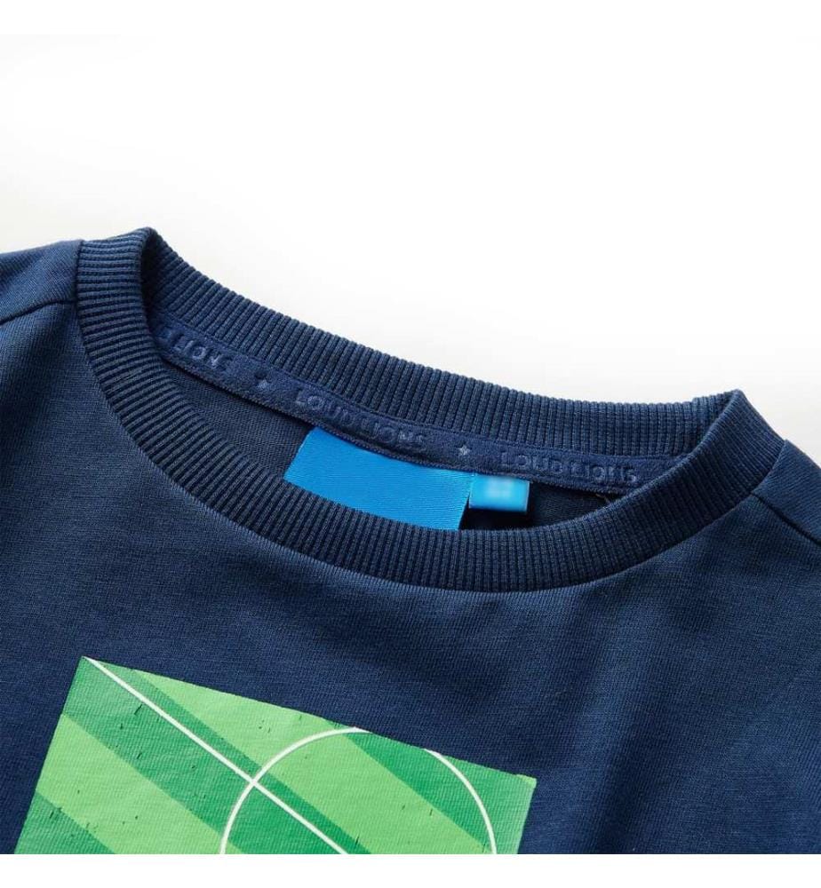 Kinder-Langarmshirt Marineblau 128