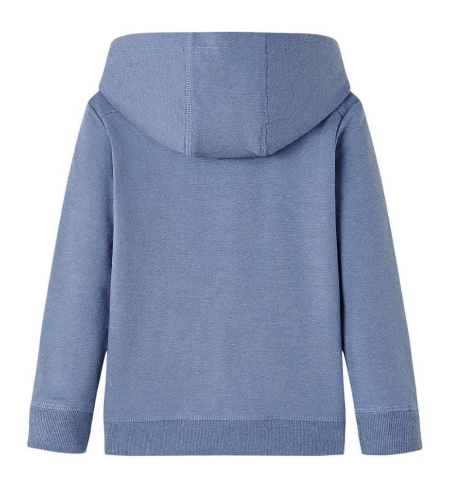 Kinder-Kapuzenpullover Blau Melange 140