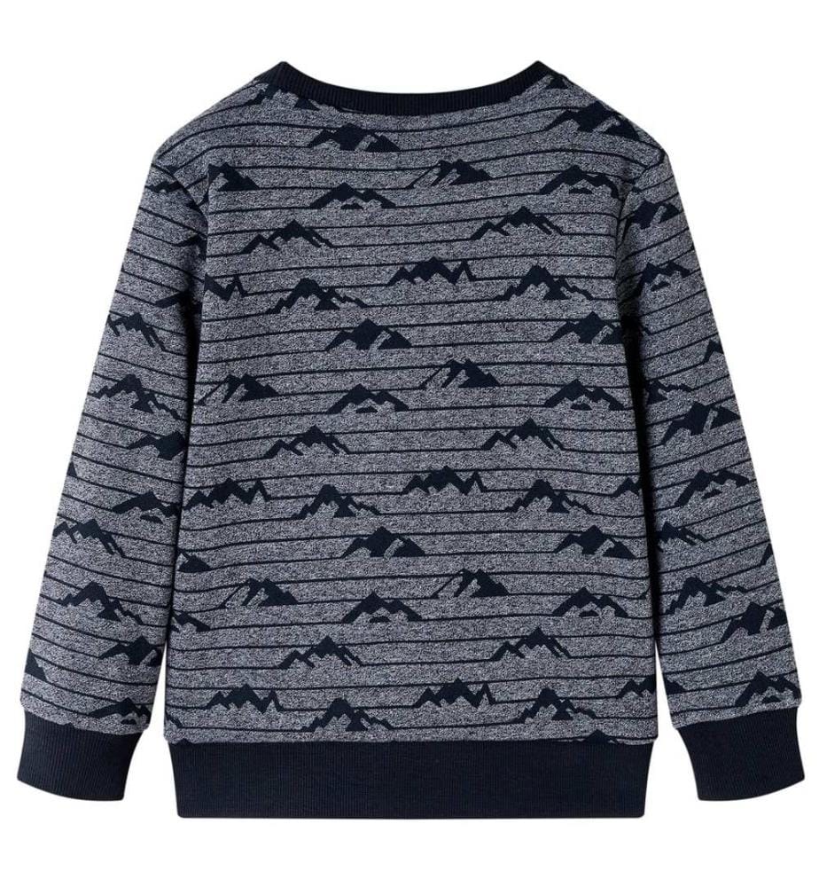 Kinder-Sweatshirt Marineblau Melange 140