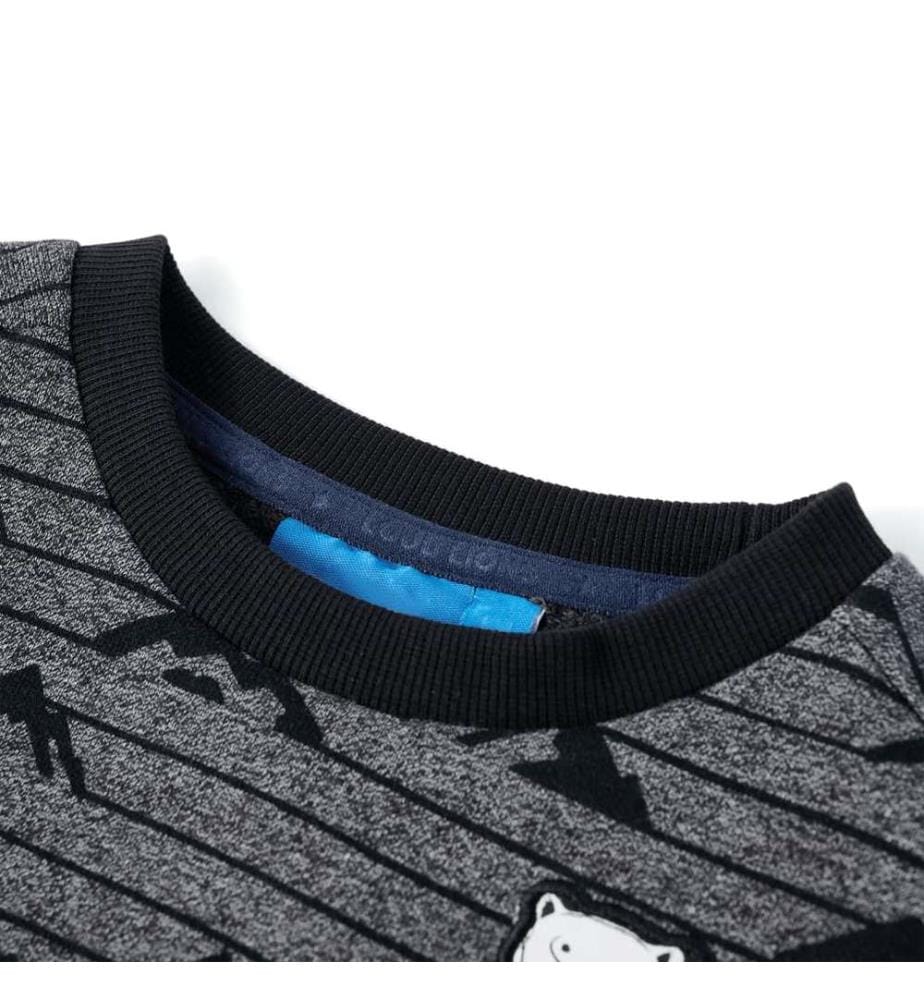 Kinder-Sweatshirt Marineblau Melange 140