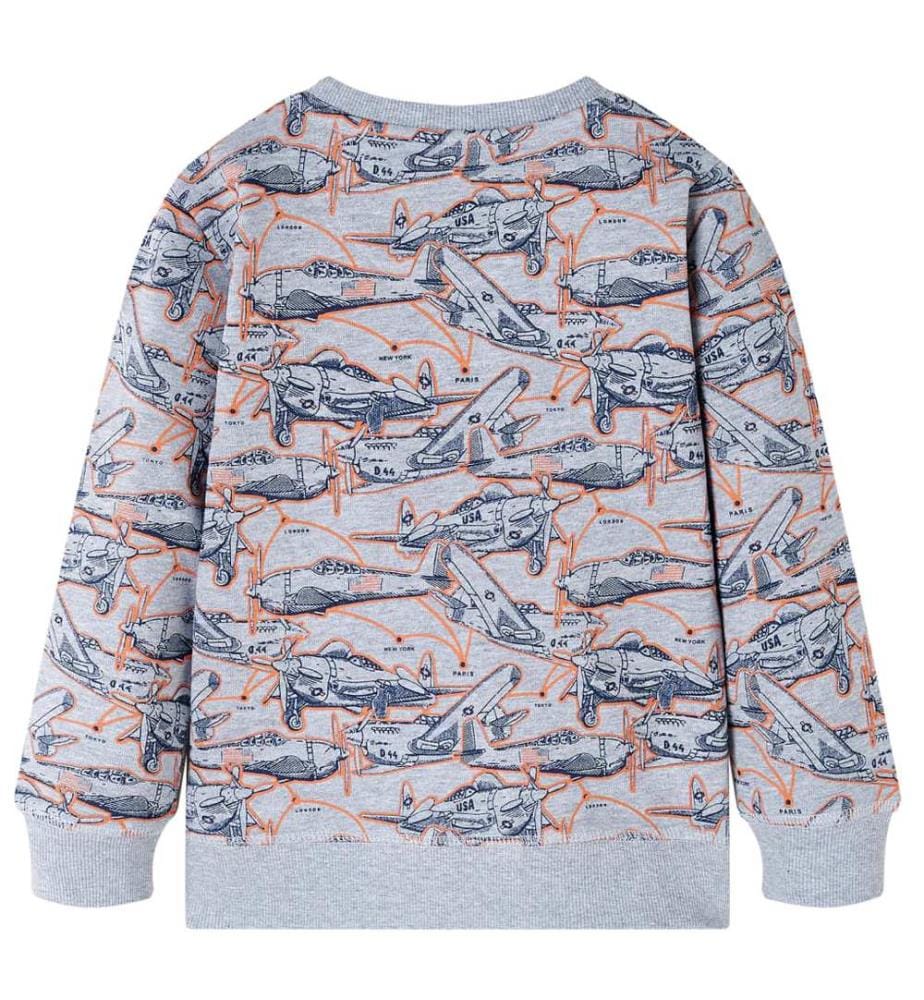 Kinder-Sweatshirt Grau Melange 140