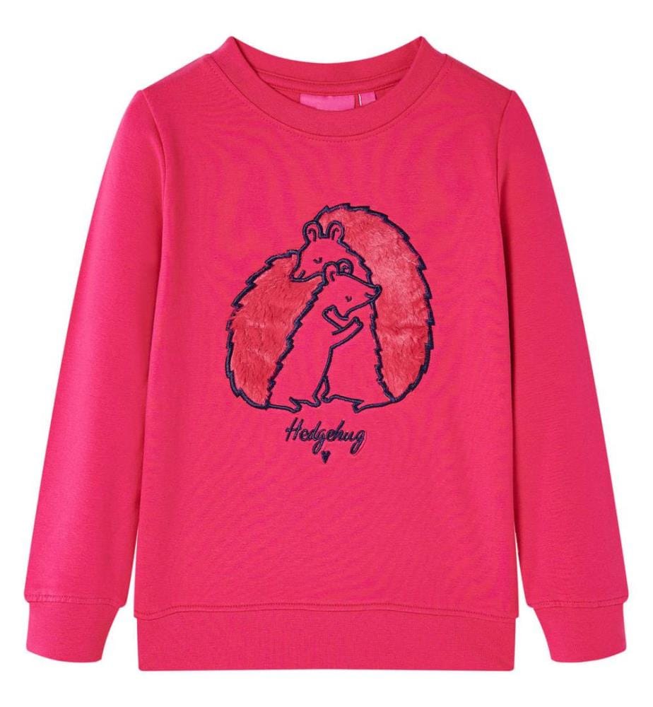 Kinder-Sweatshirt Knallrosa 140