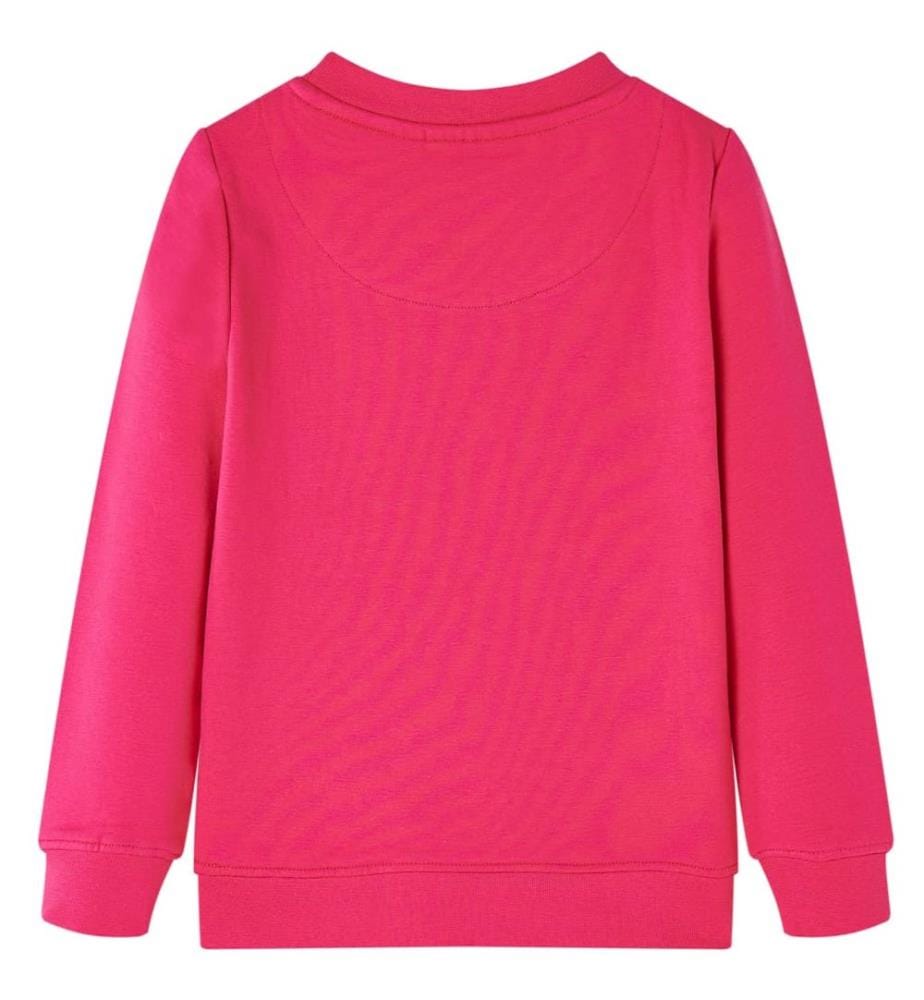 Kinder-Sweatshirt Knallrosa 140