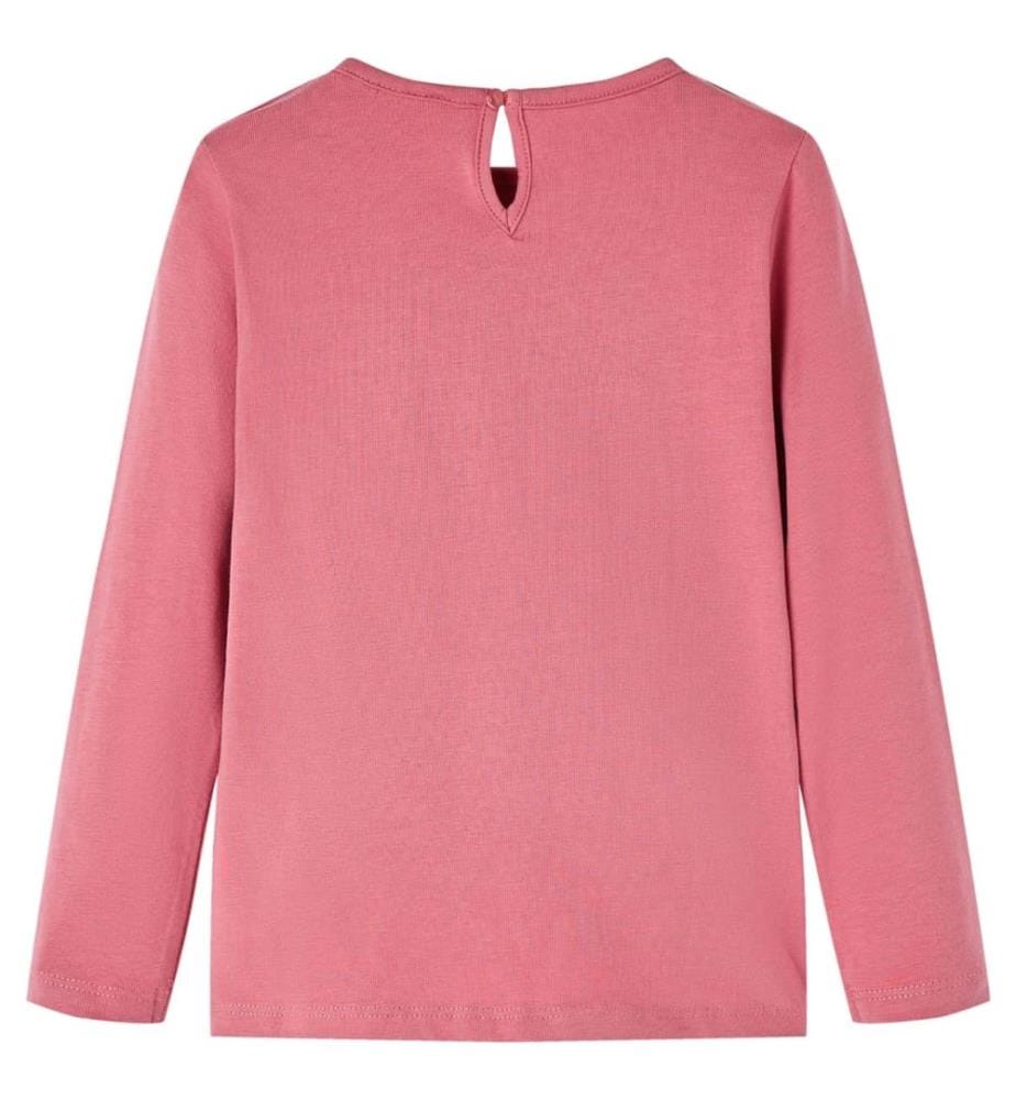 Kinder-Langarmshirt Altrosa 128