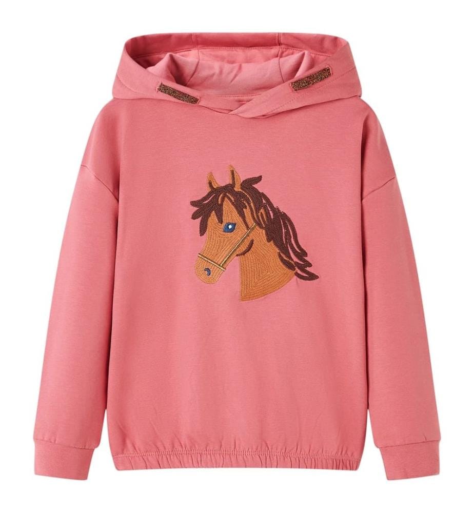 Kinder-Kapuzenpullover Altrosa 128