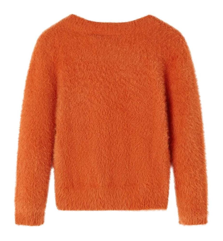 Kinderpullover Gestrickt Dunkelorange 116
