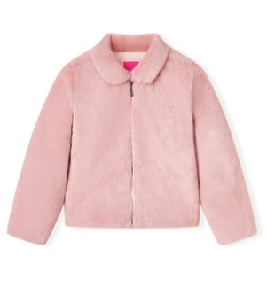 Kindermantel Kunstpelz Rosa 92
