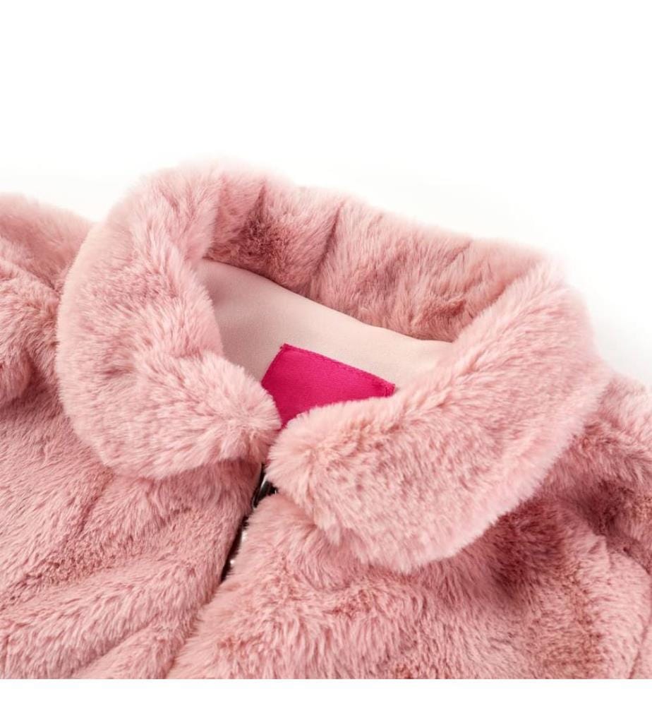 Kindermantel Kunstpelz Rosa 92
