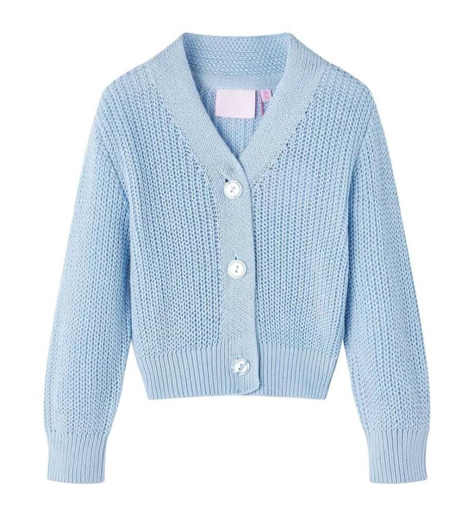 Kinder-Strickjacke Blau 128