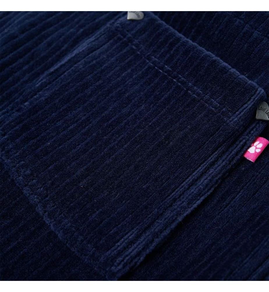 Kinder-Latzkleid Cord Marineblau 104