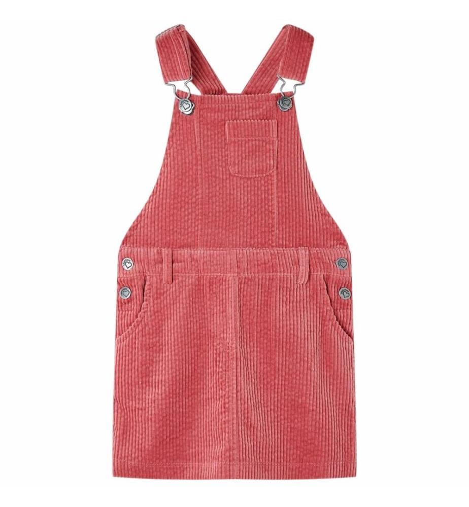 Kinder-Latzkleid Cord Rosa 92