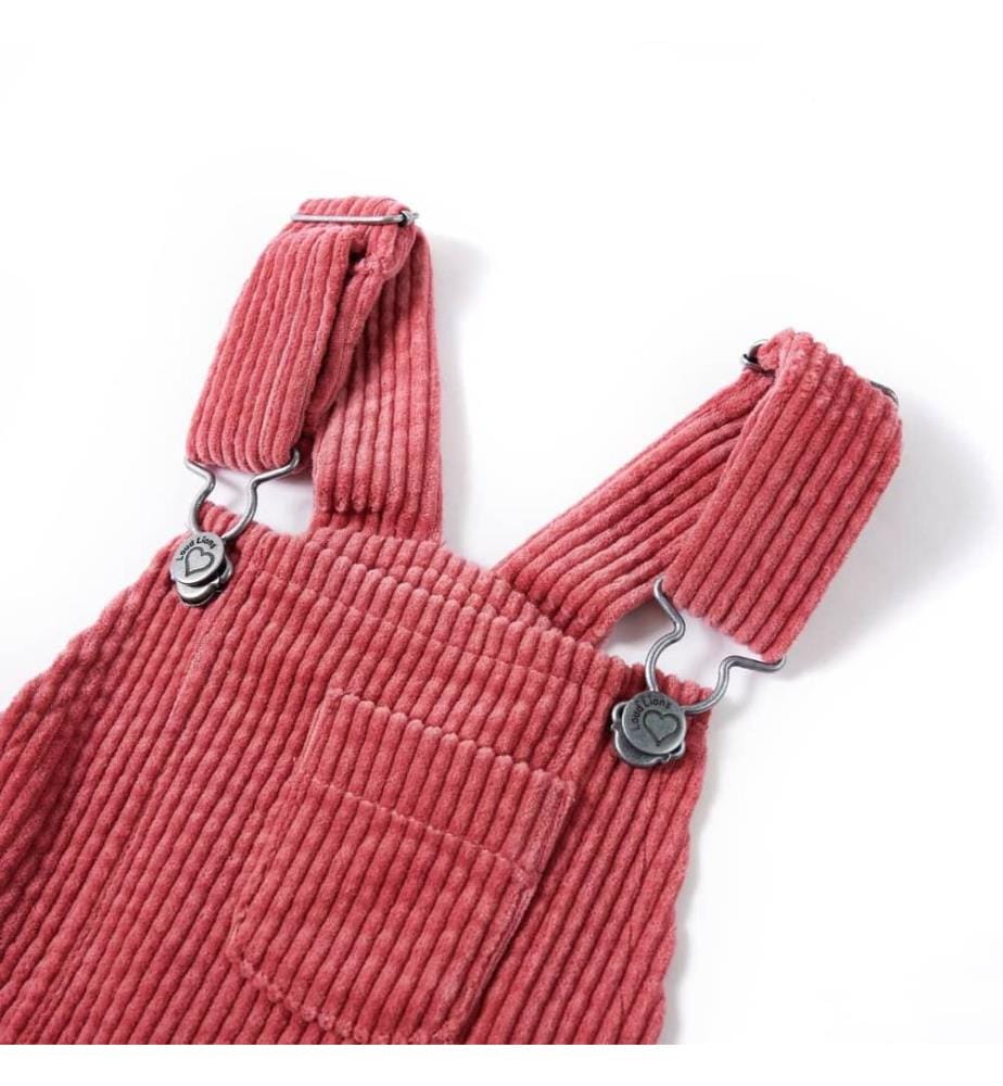 Kinder-Latzkleid Cord Rosa 92