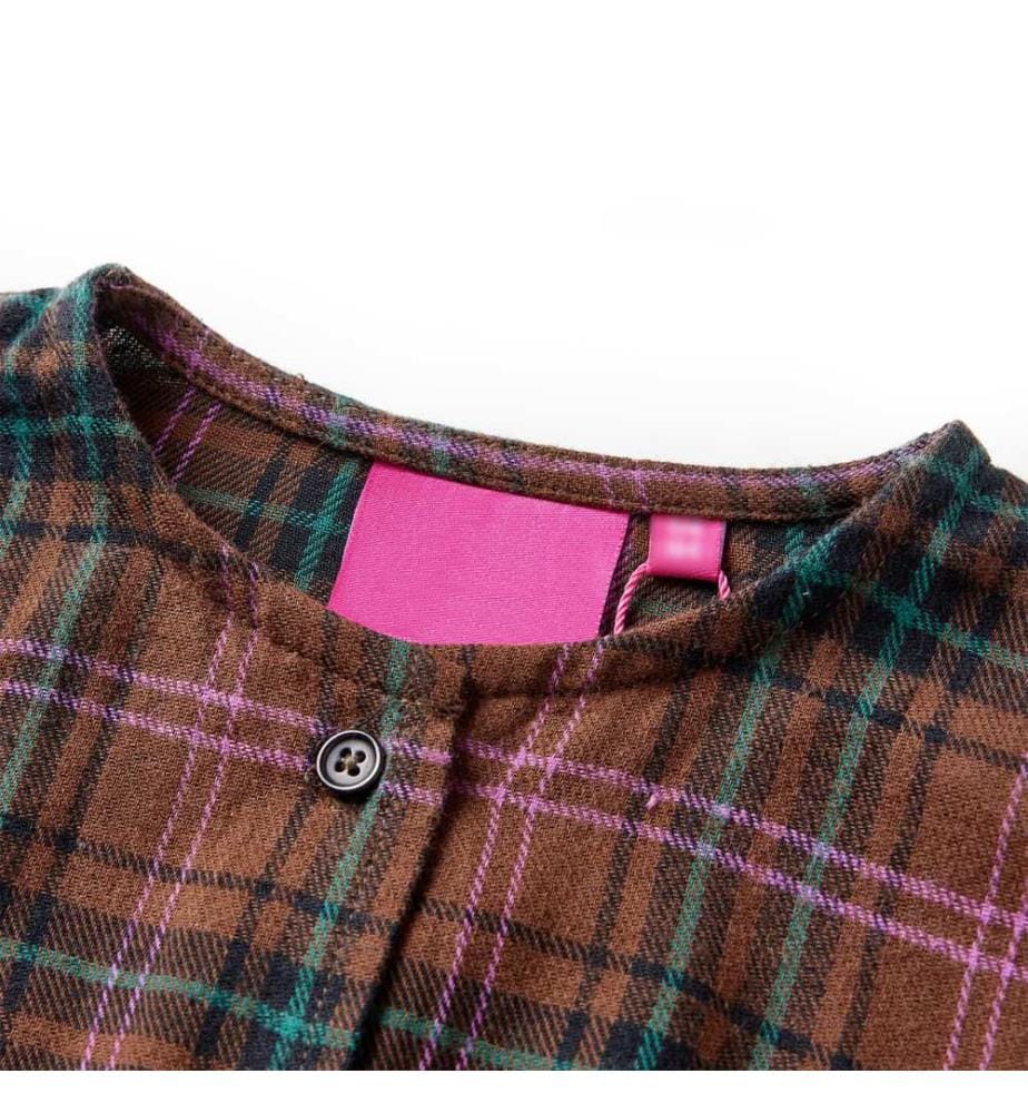 Kinderkleid mit Langen Ärmeln Cognac 140