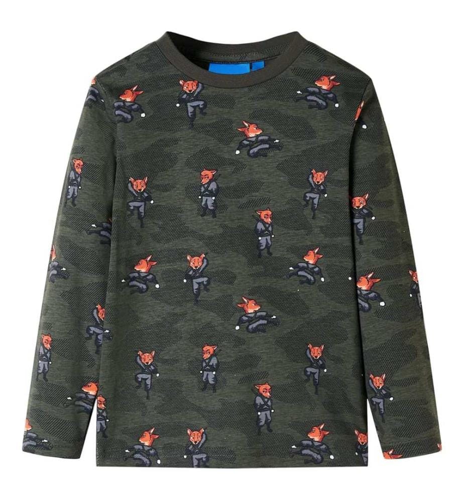 Kinderpyjama mit Langen Ärmeln Khaki 140