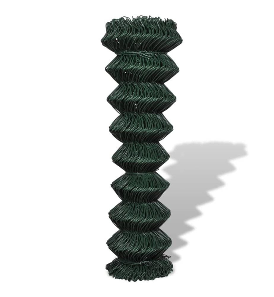 Maschendrahtzaun Stahl 1,5x15 m Grün