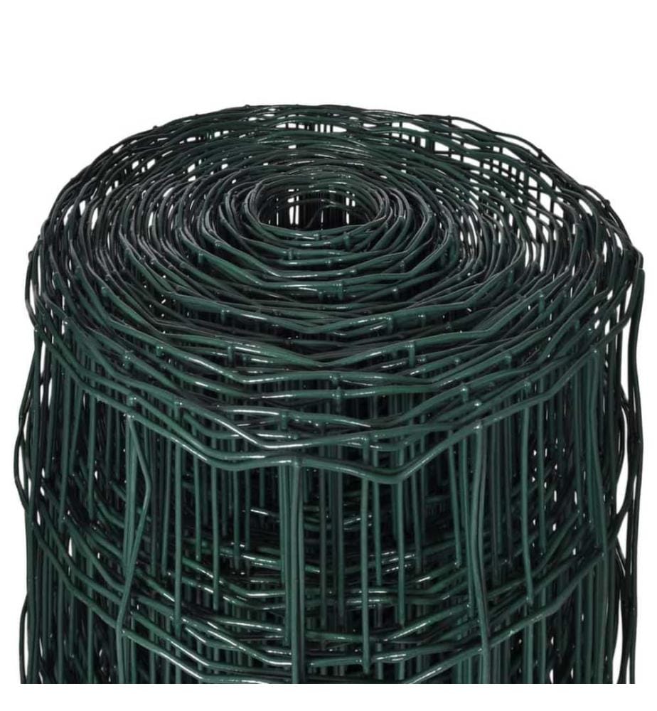 Clôture euro Acier 25 x 0,8 m Vert