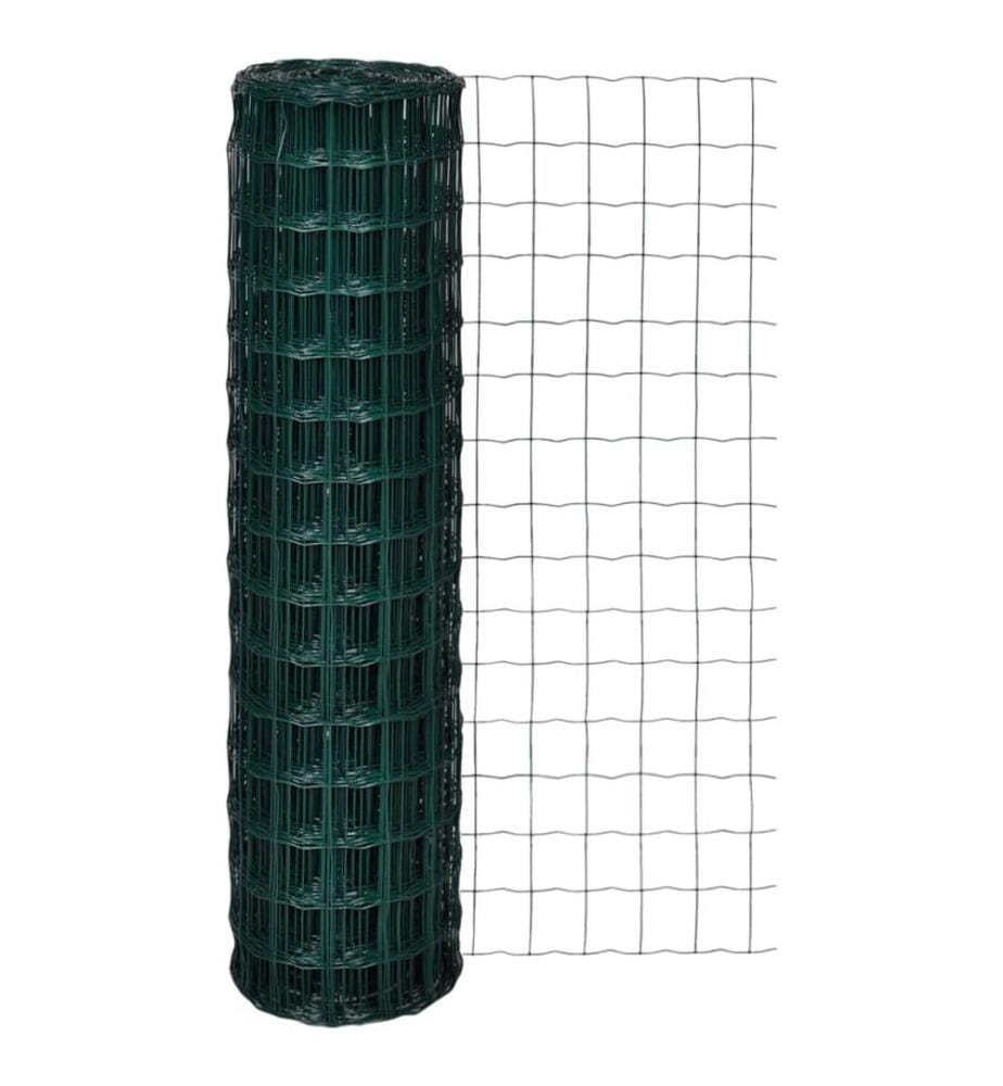 Clôture euro Acier 25 x 1,5 m Vert