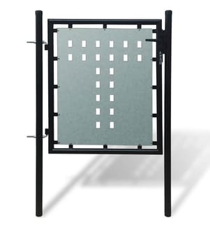 Schwarzes Einzeltor für Zäune 100 x 75 cm