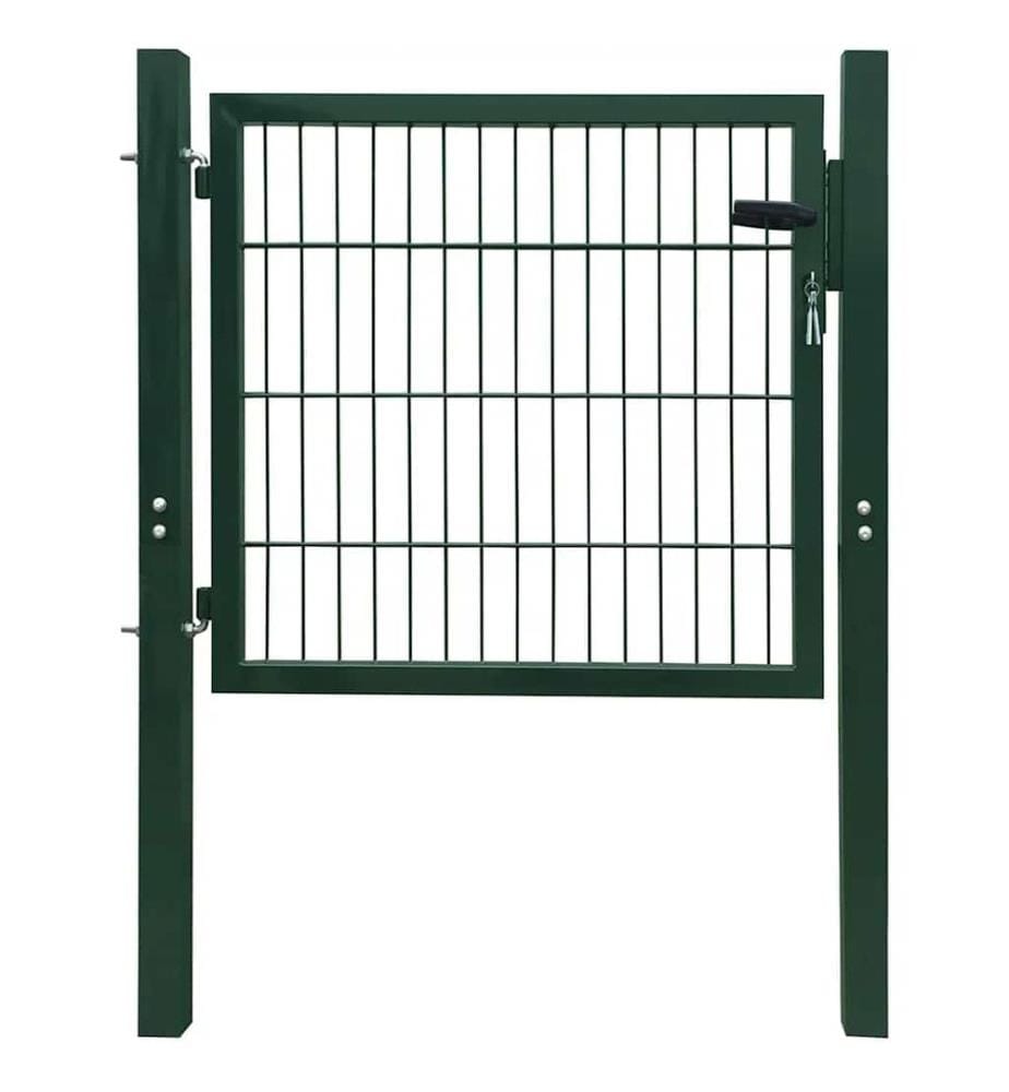 Portillon Acier Vert 100x100 cm