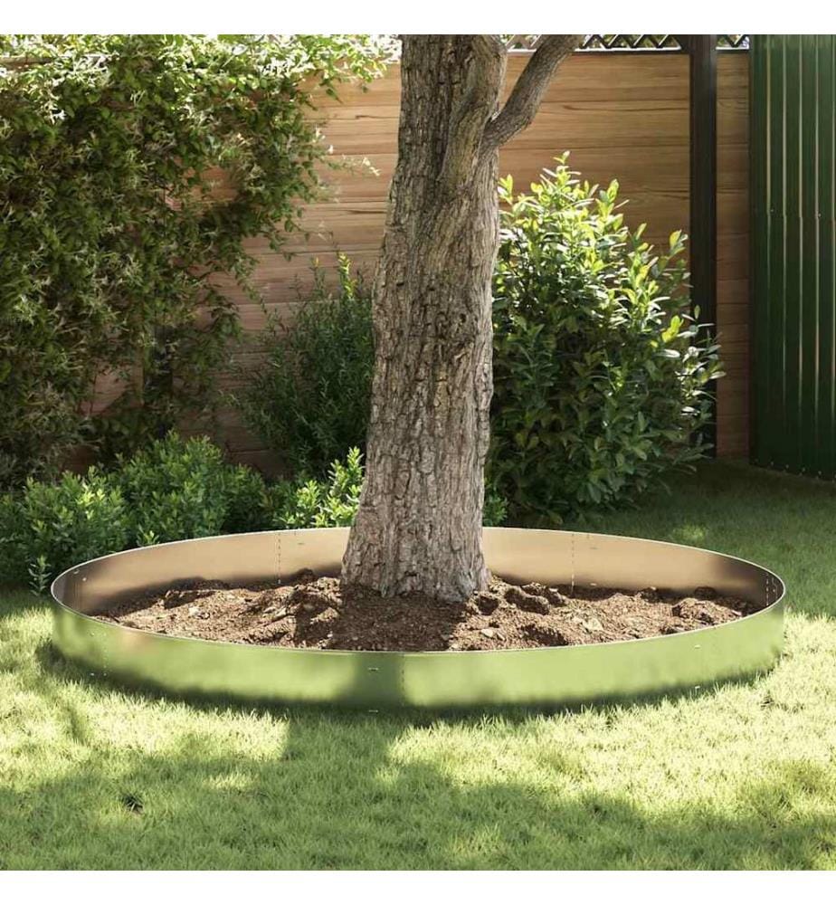Bordure de pelouse 5 pcs Acier galvanisé 100 x 19 cm