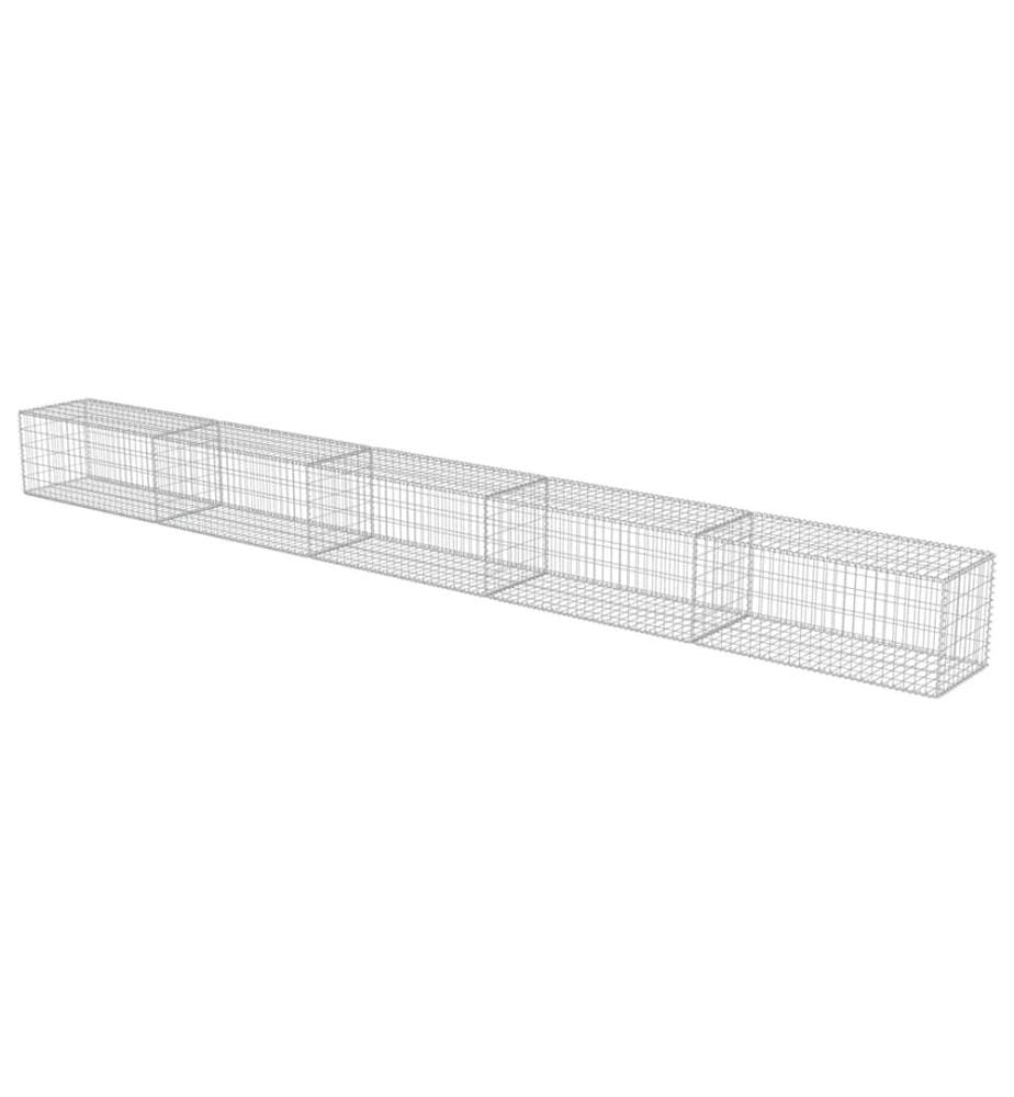 Mur à gabion avec couvercles Acier galvanisé 600 x 50 x 50 cm