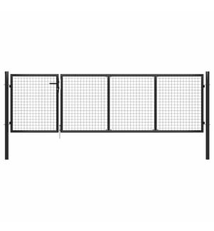 Gartentor aus Stahl 350 x 75 cm Anthrazit