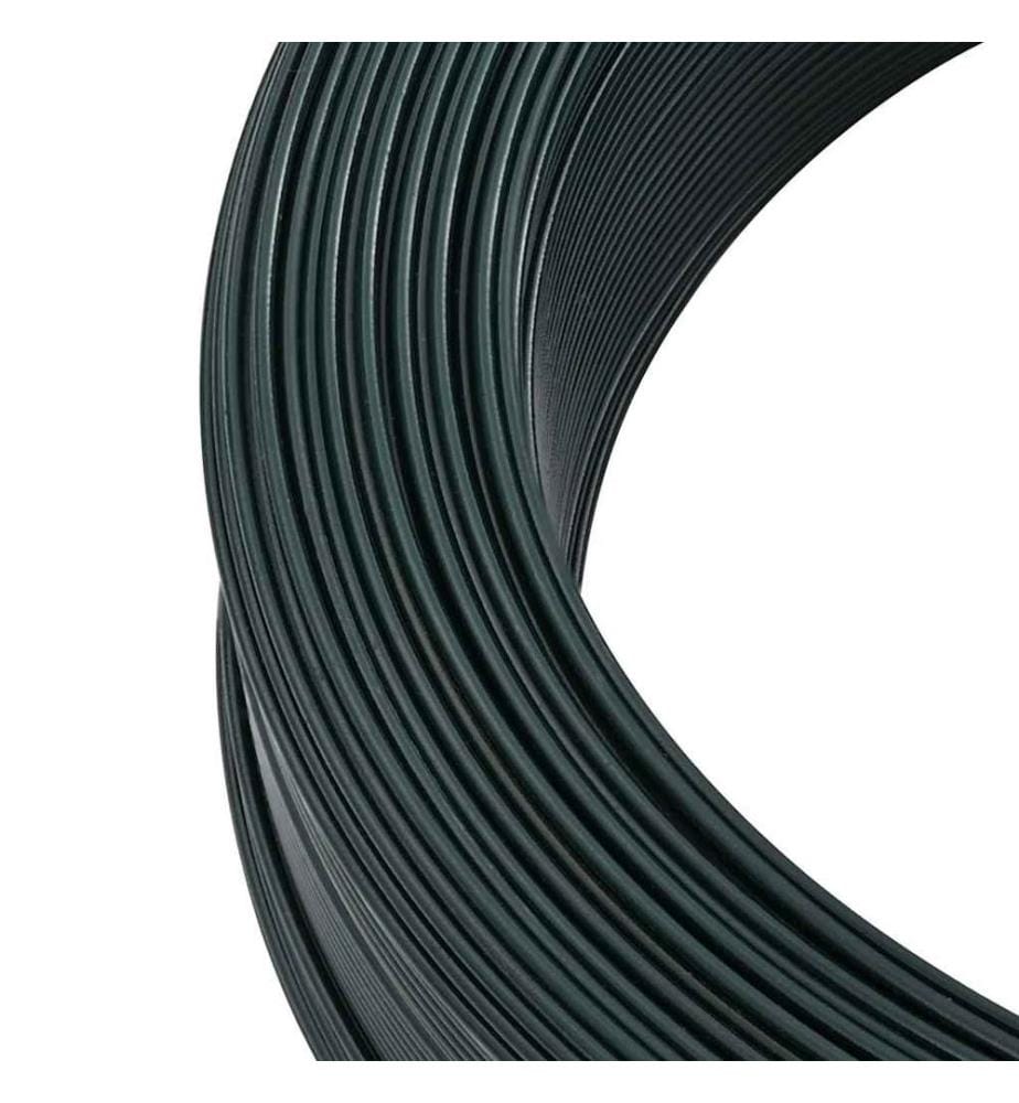 Zaun-Bindedraht 250 m 2,3/3,8 mm Stahl Schwarzgrün