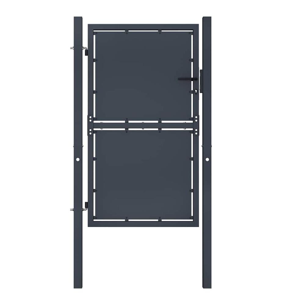 Gartentor aus Stahl 100 x 150 cm Anthrazit