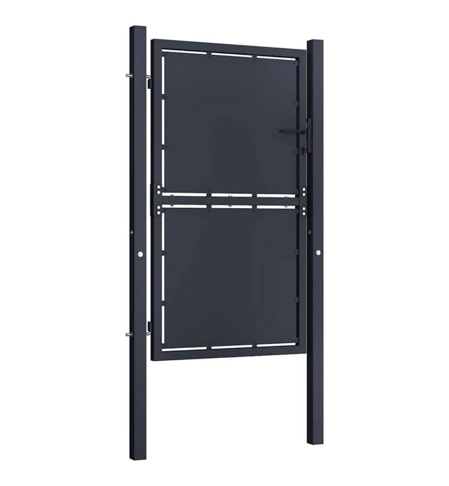 Gartentor aus Stahl 100 x 150 cm Anthrazit