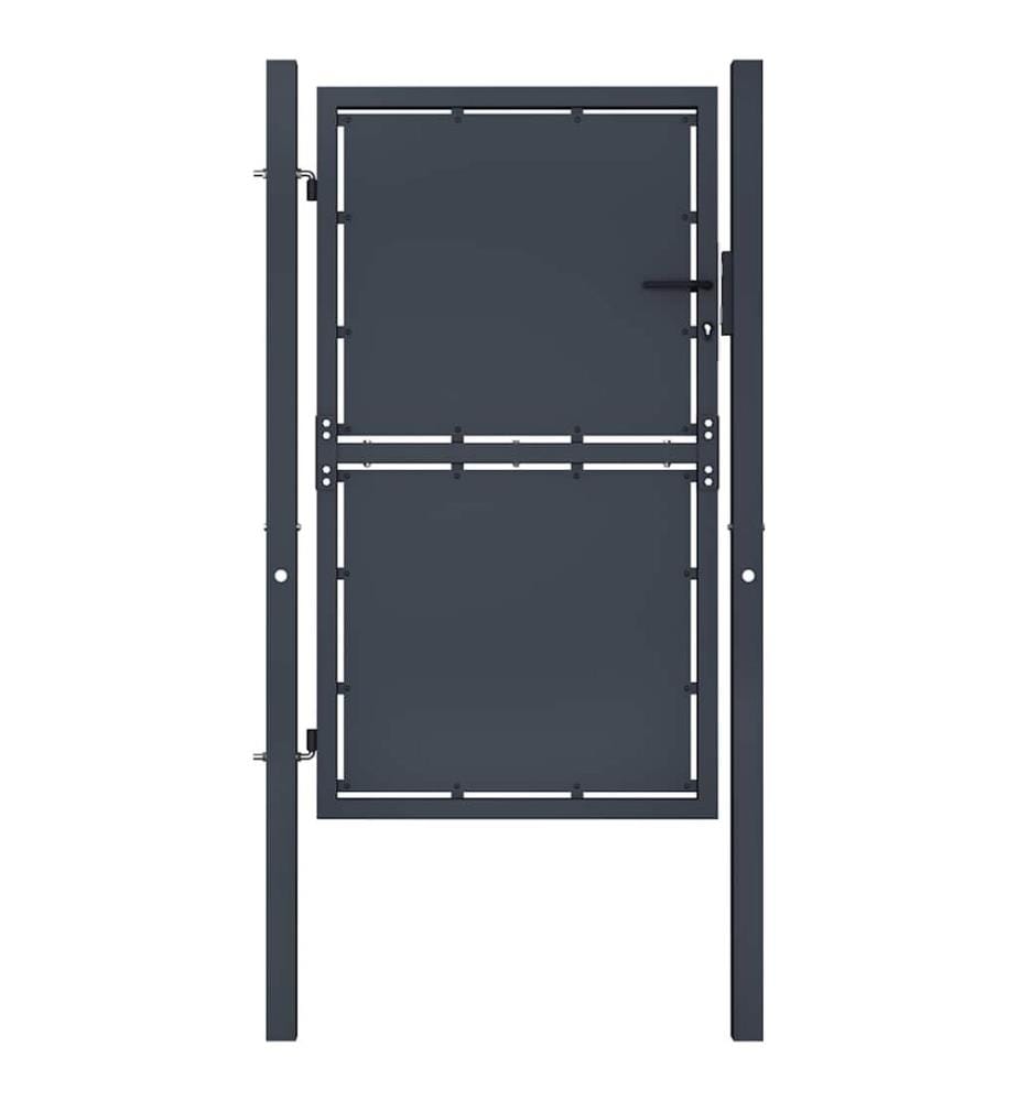 Gartentor aus Stahl 100 x 175 cm Anthrazit