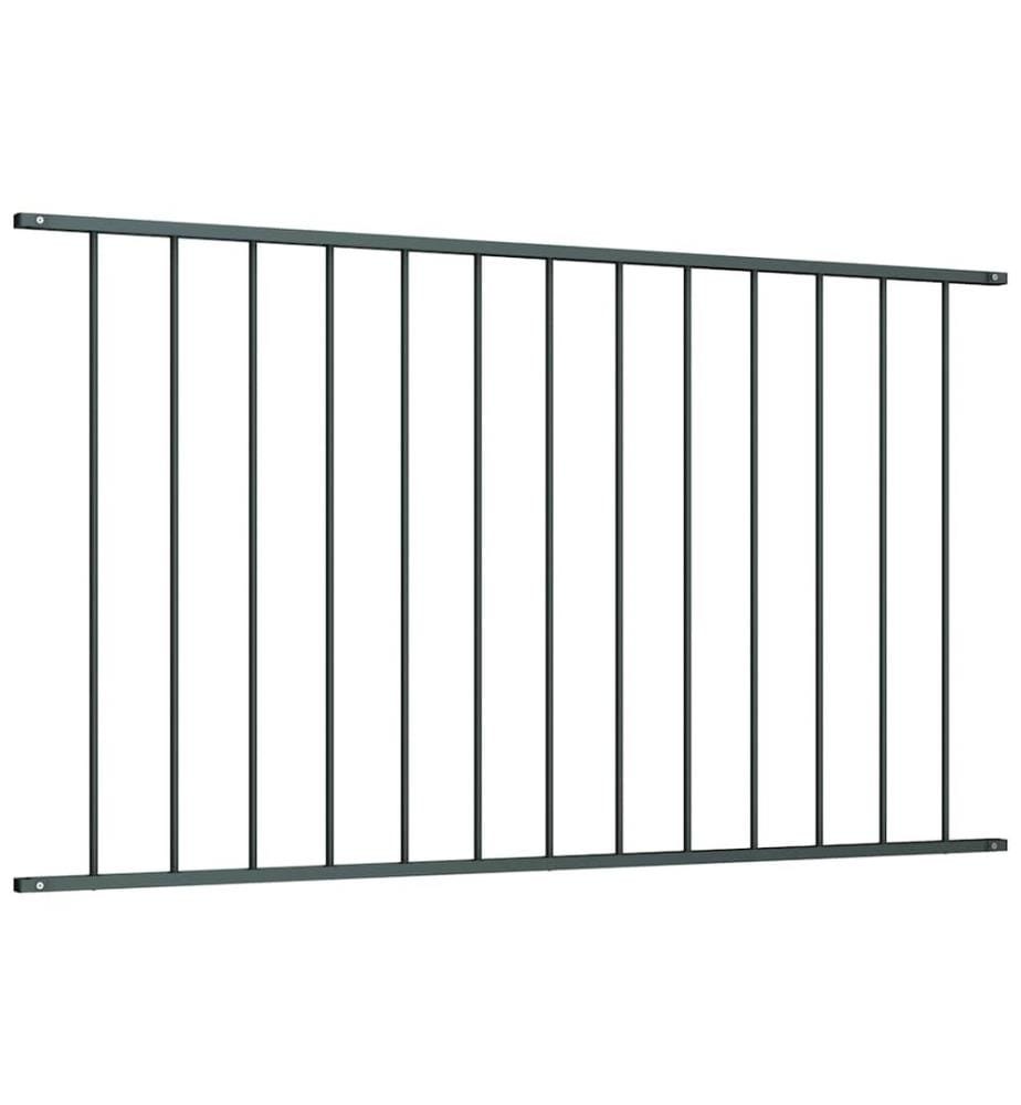 Panneau de clôture en acier thermolaqué 1,63 x 1 m Anthracite