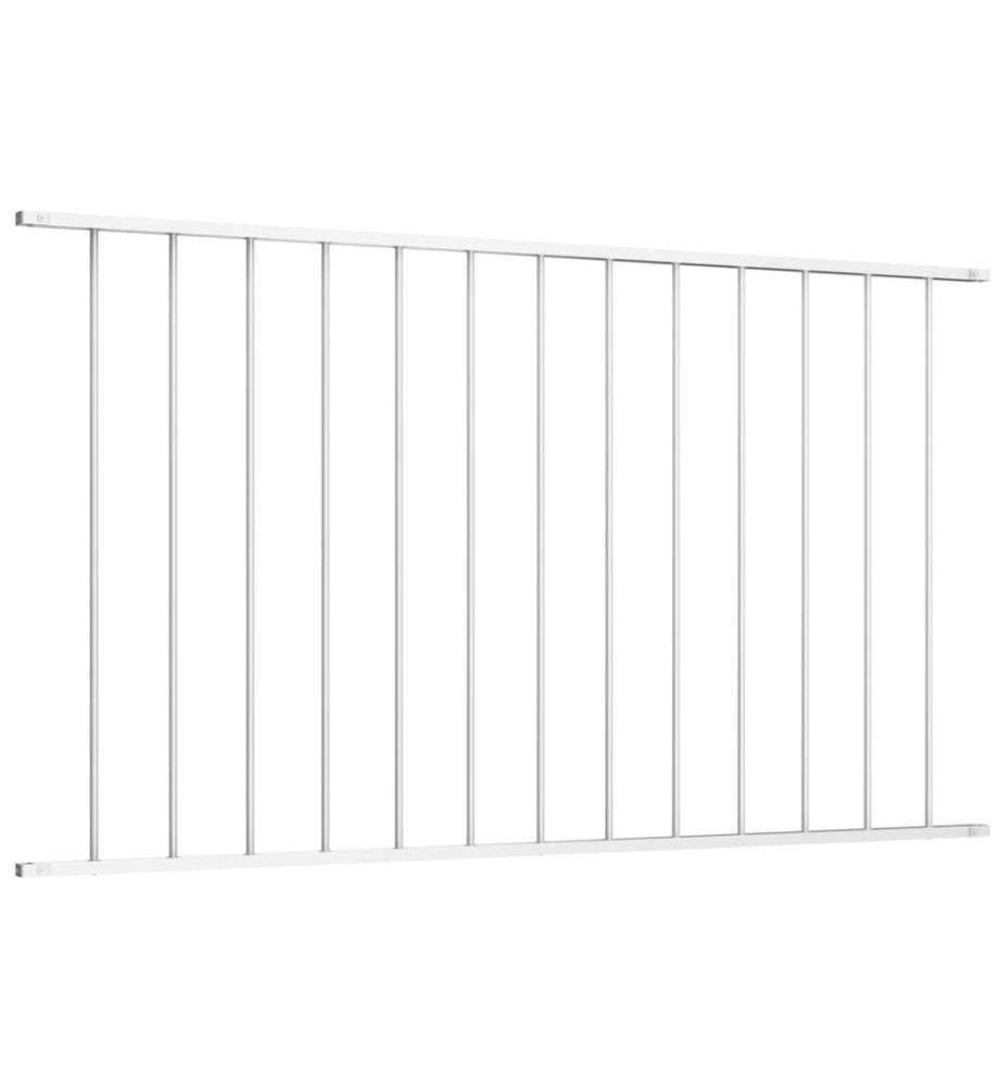 Panneau de clôture en acier thermolaqué 1,63 x 1 m Blanc
