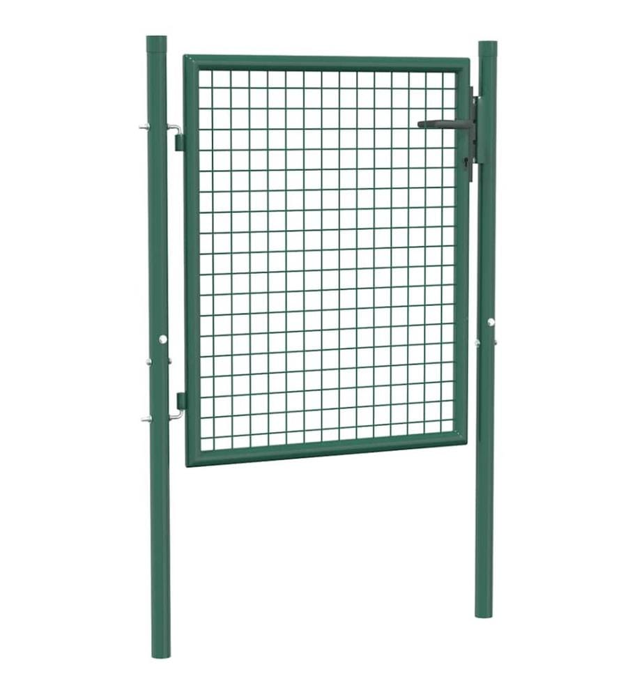 Zauntor Stahl 100x75 cm Grün