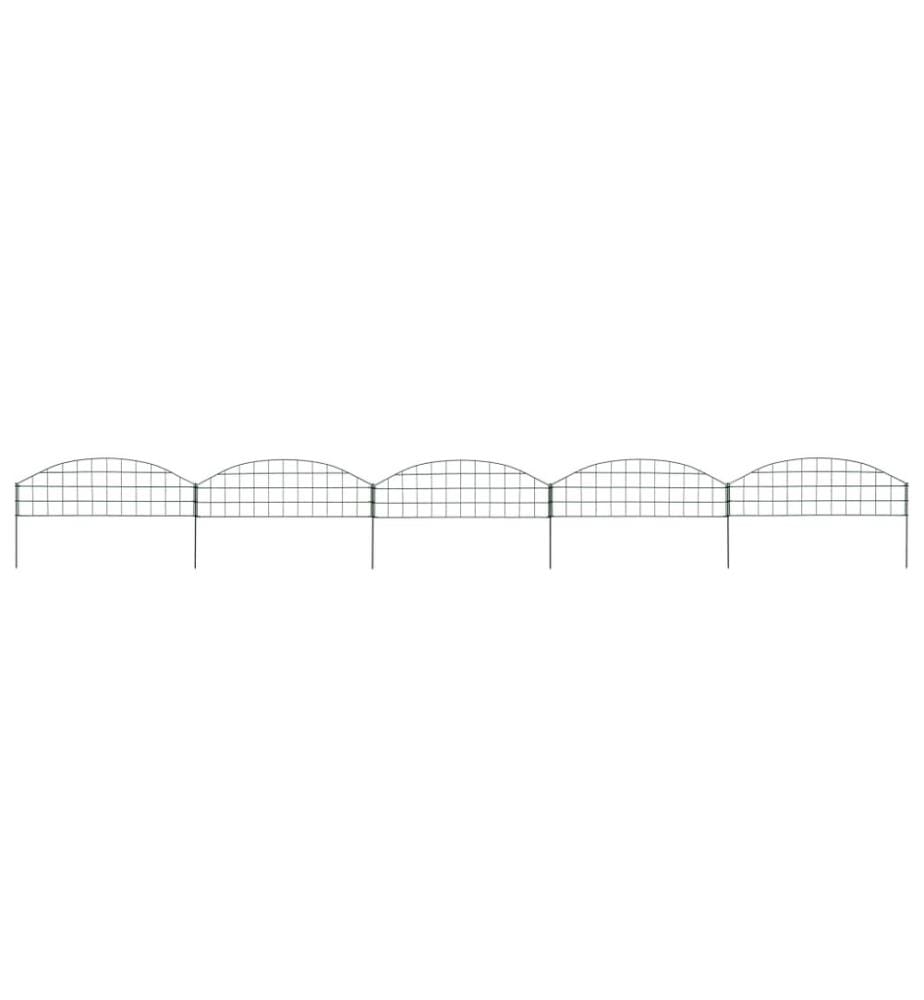 Ensemble de clôture de jardin arquée 77,3x26 cm vert