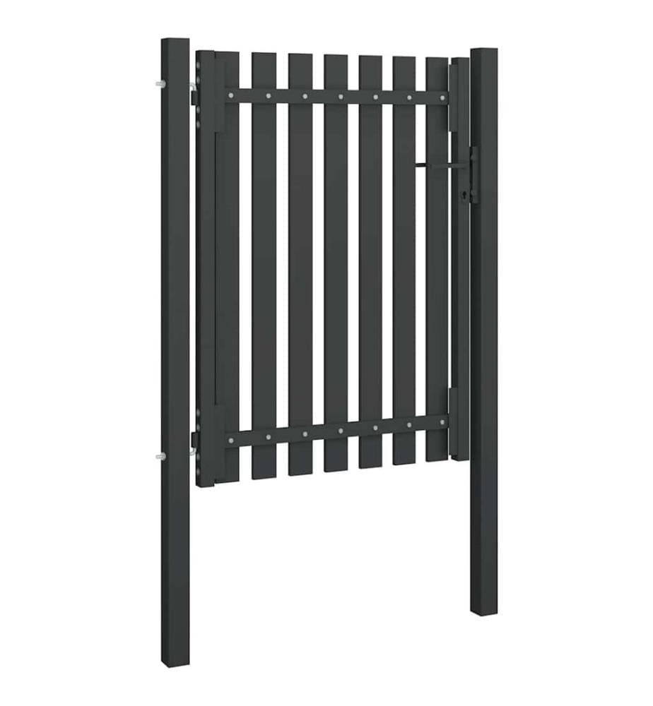 Gartentor aus Stahl 100 x 125 cm Anthrazit