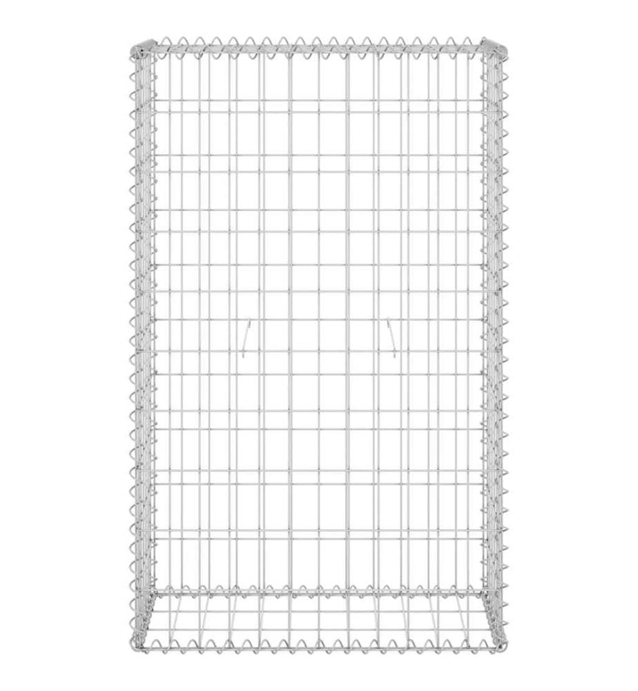 Mur en gabion avec couvercles Acier galvanisé 60x30x100 cm