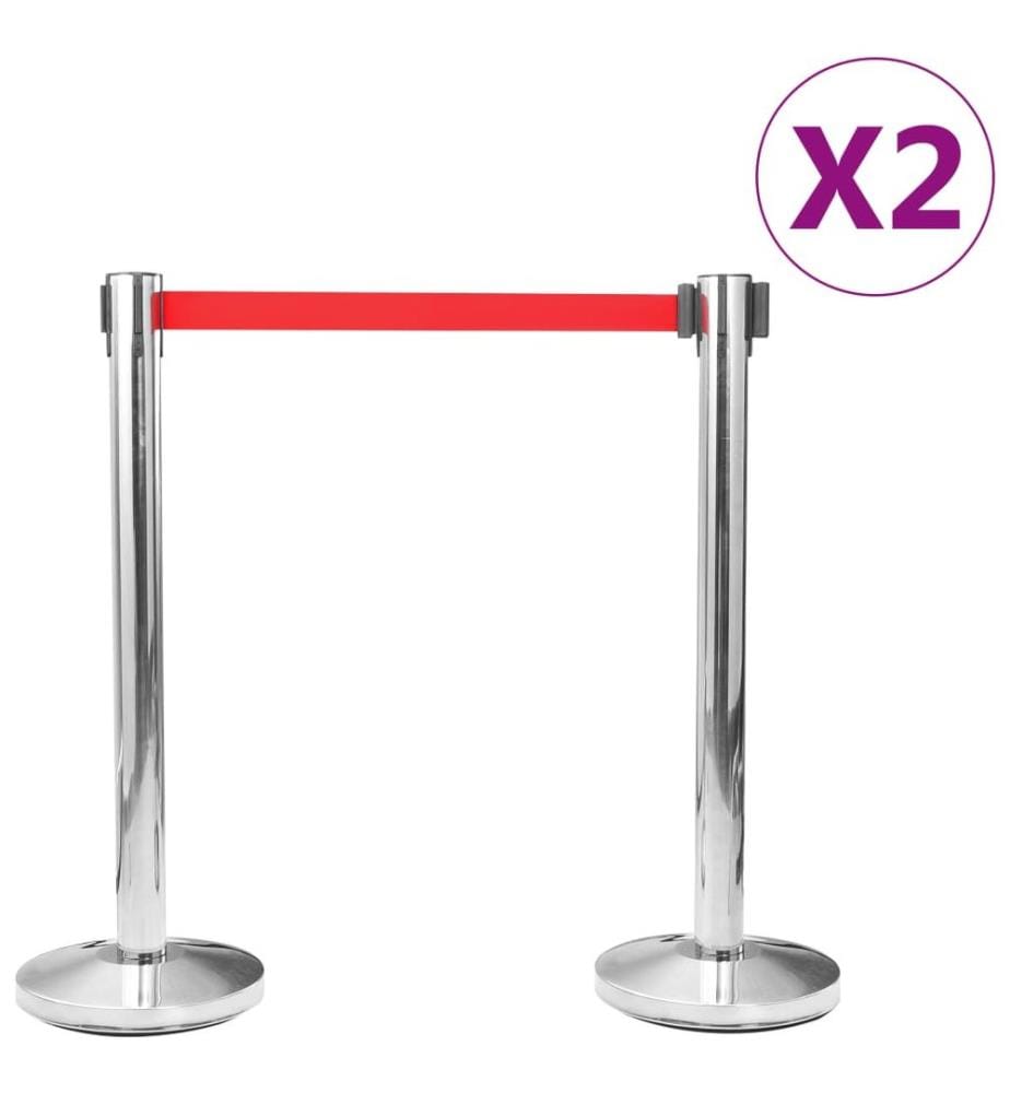 Personenleitsysteme 4 Stk. Edelstahl Silbern