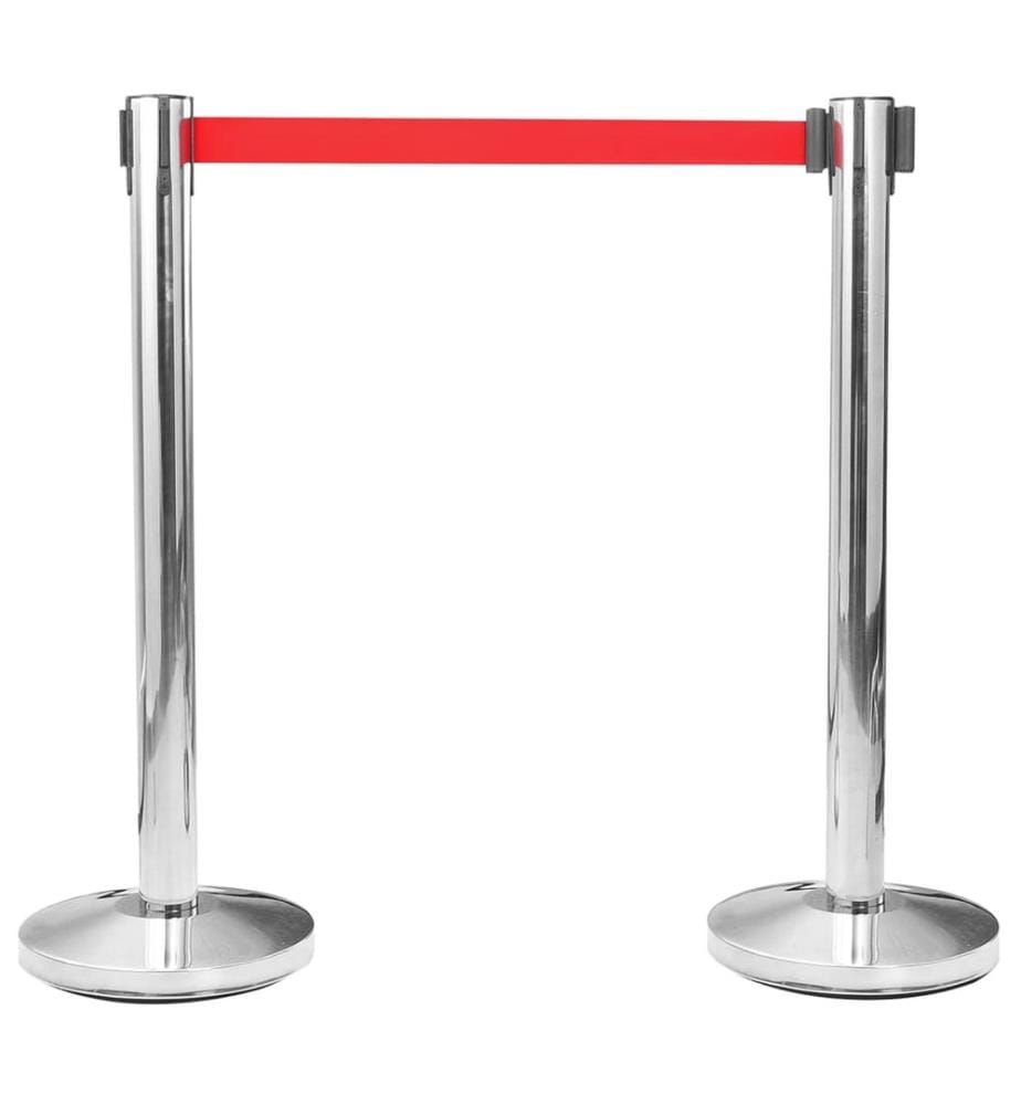 Personenleitsysteme 4 Stk. Edelstahl Silbern