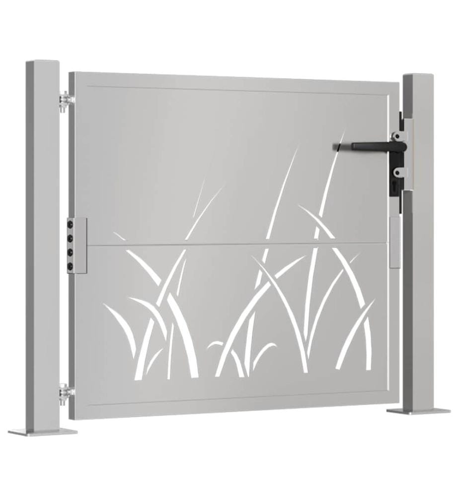 Gartentor 100x100 cm Cortenstahl Gras-Design