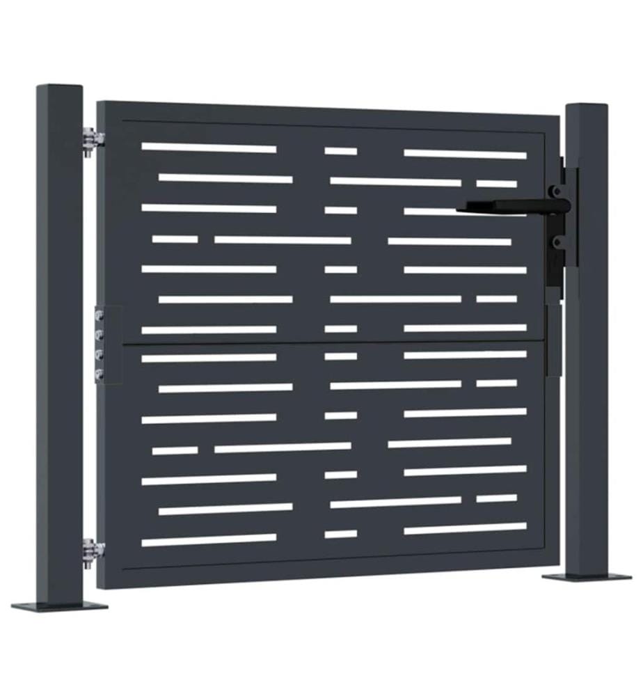 Gartentor Anthrazit 100x100 cm Stahl Quadratisches Design
