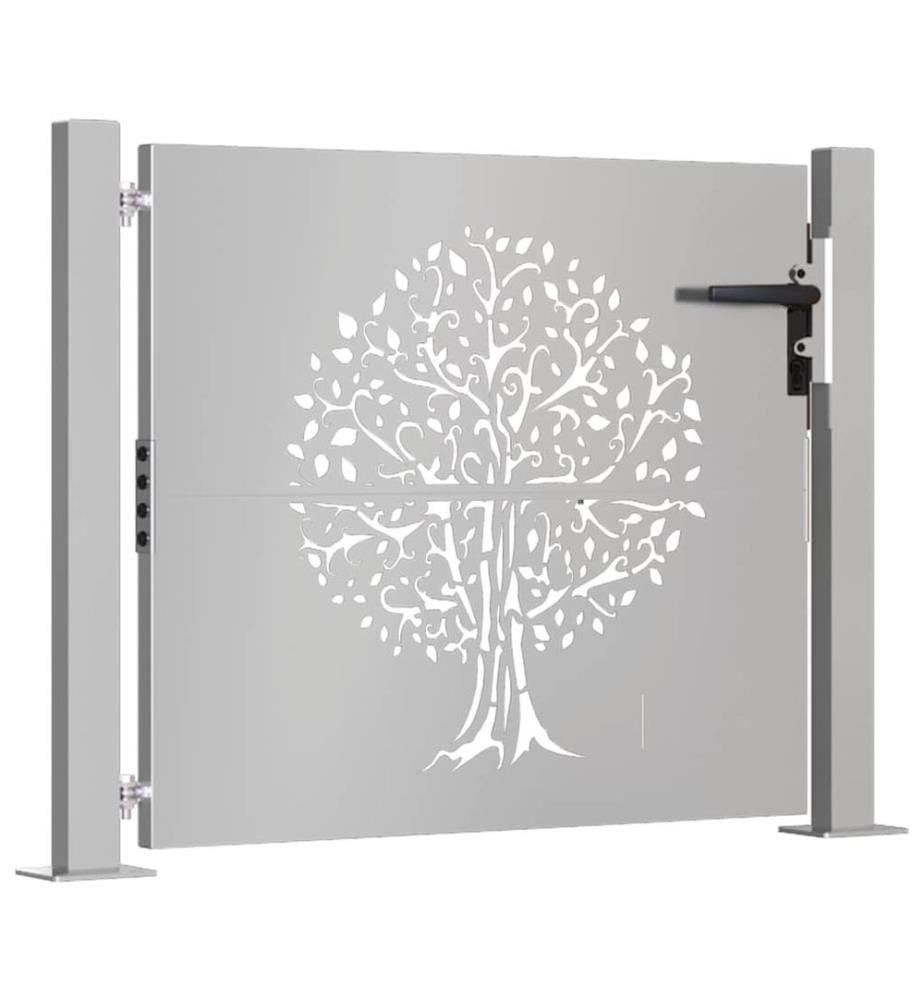 Gartentor 100x75 cm Cortenstahl Baumdesign
