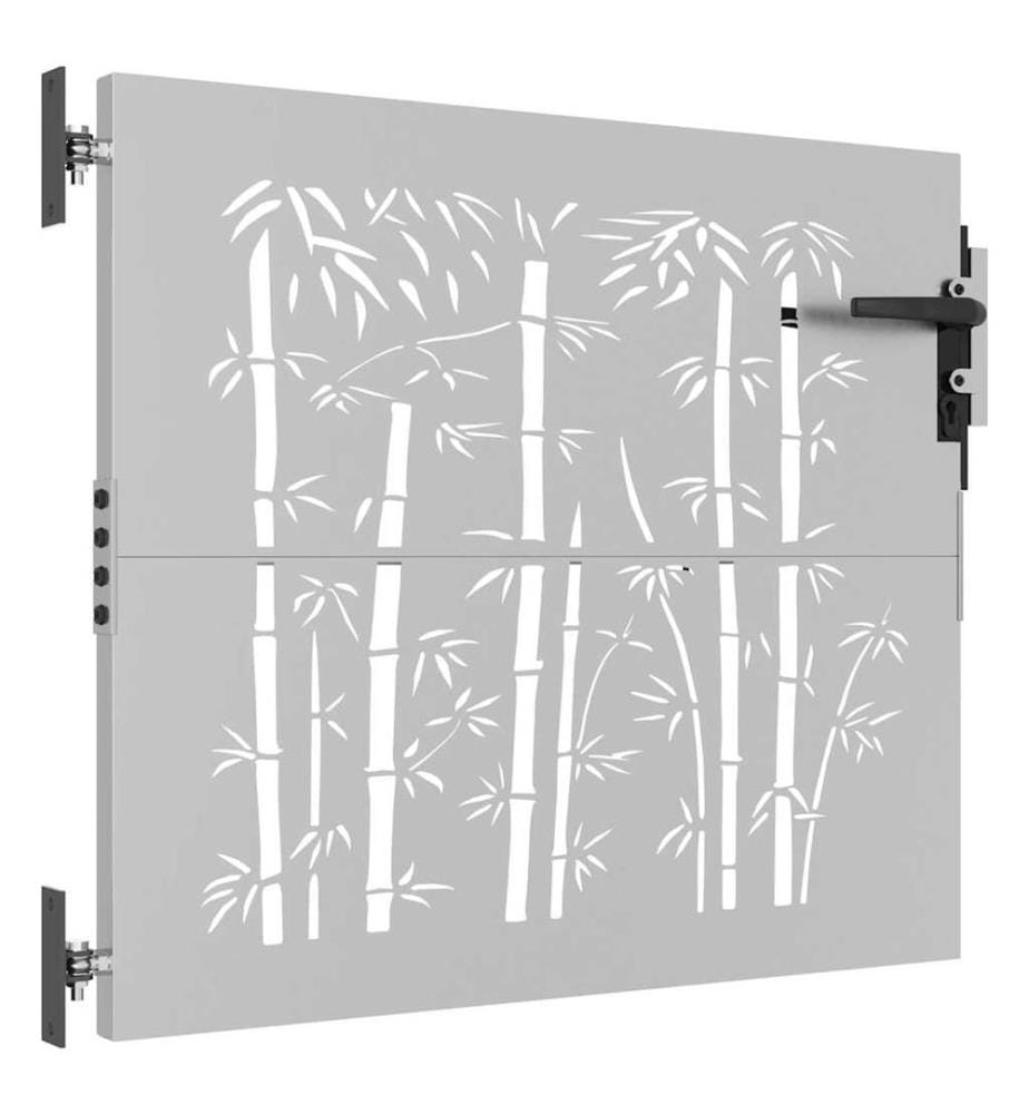 Gartentor 85x100 cm Cortenstahl Bambus-Design