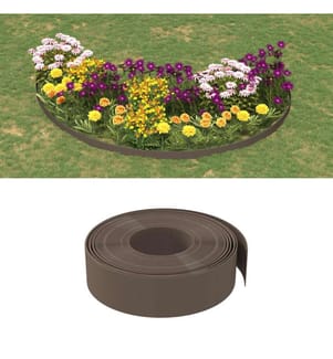 Rasenkante Braun 10 m 15 cm Polyethylen