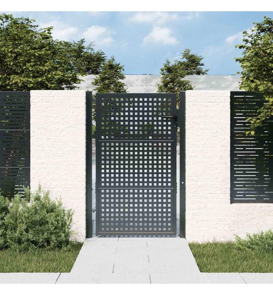 Gartentor Anthrazit 100x125 cm Stahl