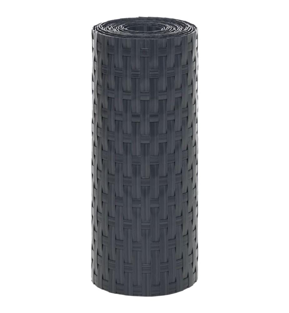 Balkon-Sichtschutze 10 Stk. Anthrazit 255x19 cm Poly Rattan