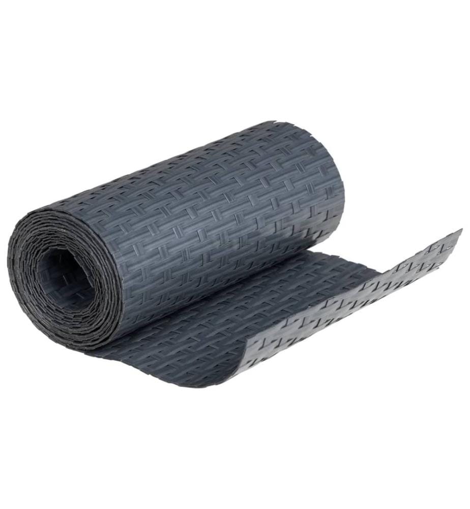 Balkon-Sichtschutze 10 Stk. Anthrazit 255x19 cm Poly Rattan